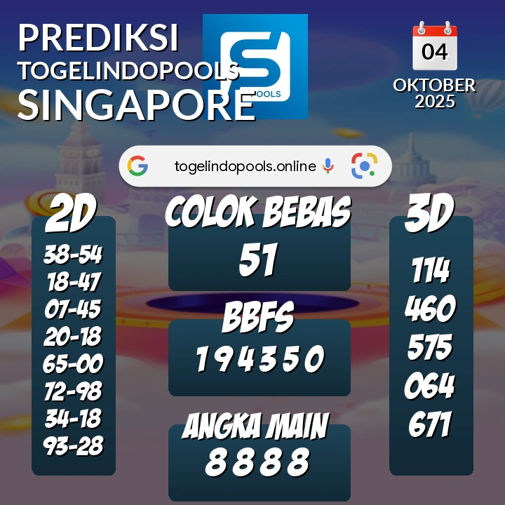 Prediksi togelindopools singapore: Sabtu 04 Oktober 2025 Hari Ini (Analisis Data, Manfaat, Risiko, & Tips)