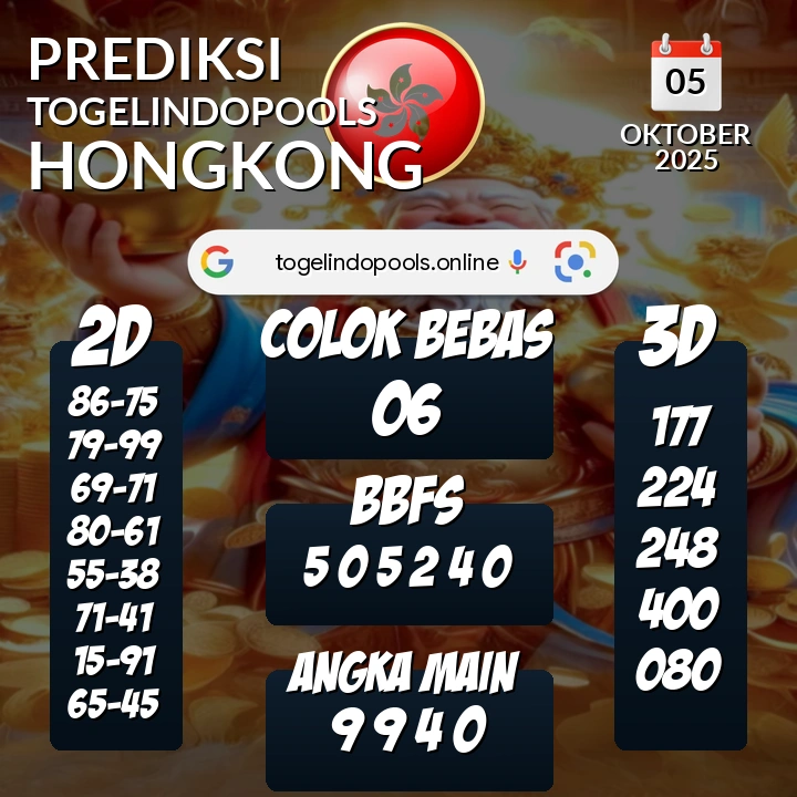 Prediksi togelindopools hongkong: Minggu 05 Oktober 2025 Hari Ini (Analisis Data, Manfaat, Risiko, & Tips)