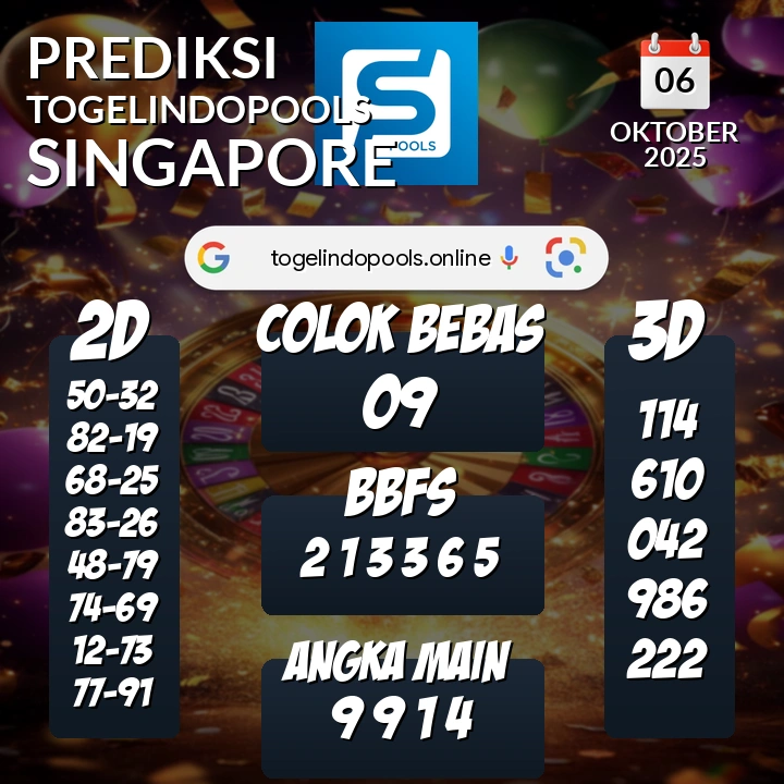 Prediksi togelindopools singapore: Senin 06 Oktober 2025 Hari Ini (Analisis Data, Manfaat, Risiko, & Tips)