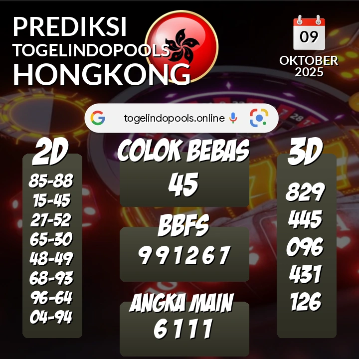 Prediksi togelindopools hongkong: Kamis 09 Oktober 2025 Hari Ini (Analisis Data, Manfaat, Risiko, & Tips)