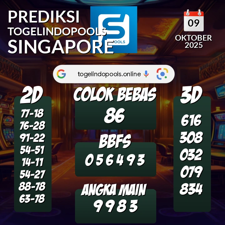 Prediksi togelindopools singapore: Kamis 09 Oktober 2025 Hari Ini (Analisis Data, Manfaat, Risiko, & Tips)