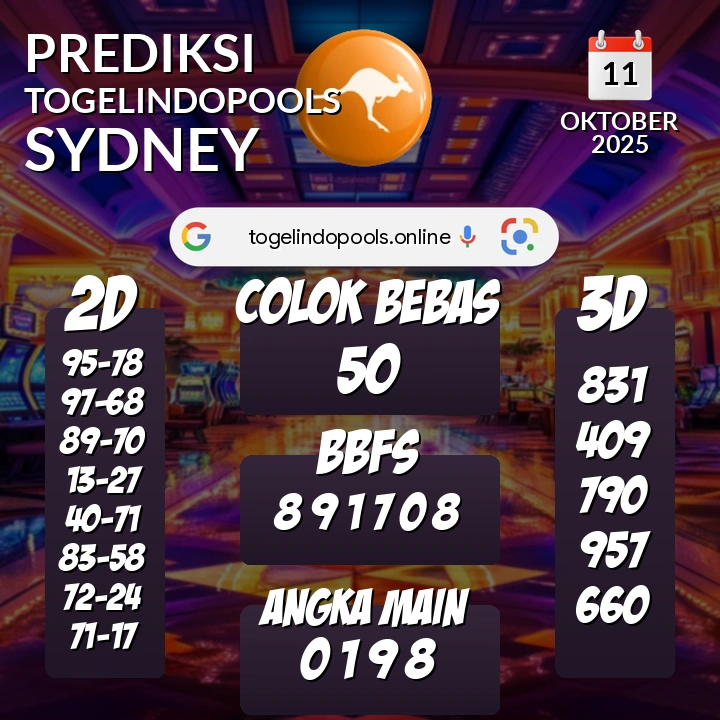 Prediksi togelindopools sydney: Sabtu 11 Oktober 2025 Hari Ini (Analisis Data, Manfaat, Risiko, & Tips)