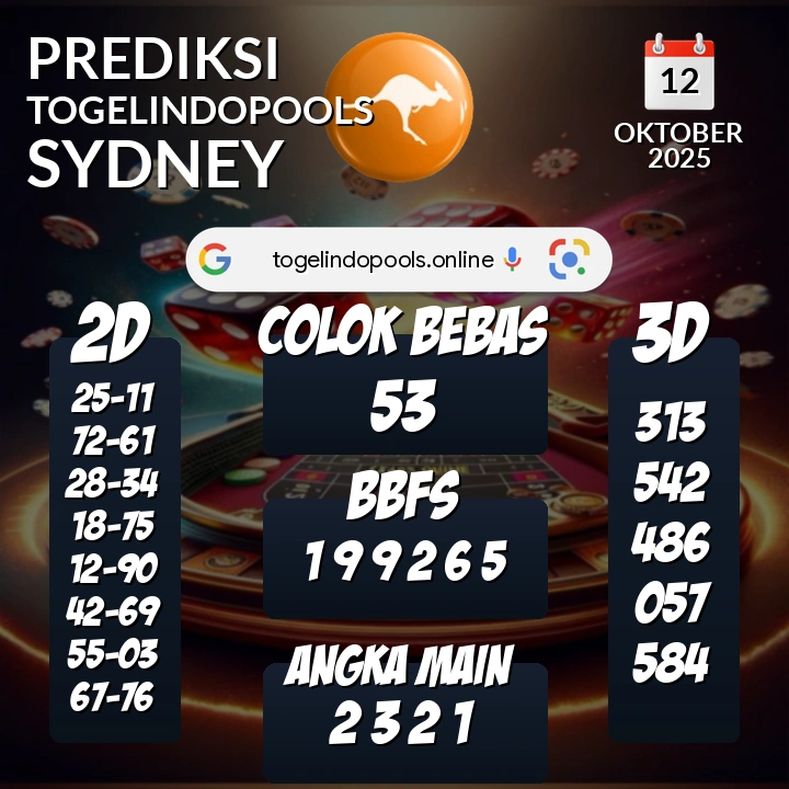 Prediksi togelindopools sydney: Minggu 12 Oktober 2025 Hari Ini (Analisis Data, Manfaat, Risiko, & Tips)