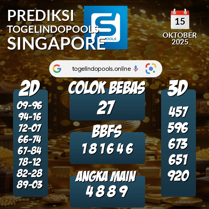 Prediksi togelindopools singapore: Rabu 15 Oktober 2025 Hari Ini (Analisis Data, Manfaat, Risiko, & Tips)