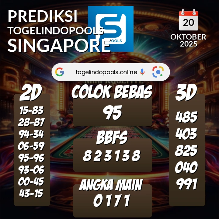 Prediksi togelindopools singapore: Senin 20 Oktober 2025 Hari Ini (Analisis Data, Manfaat, Risiko, & Tips)