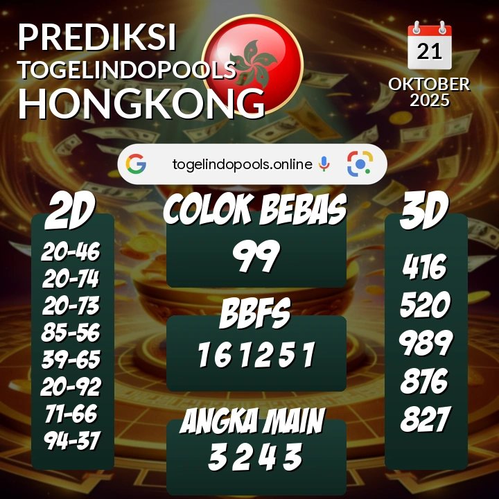Prediksi togelindopools hongkong: Selasa 21 Oktober 2025 Hari Ini (Analisis Data, Manfaat, Risiko, & Tips)