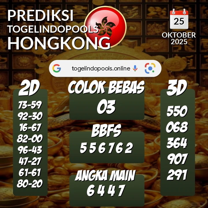 Prediksi togelindopools hongkong: Sabtu 25 Oktober 2025 Hari Ini (Analisis Data, Manfaat, Risiko, & Tips)