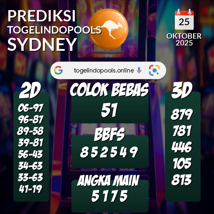 Prediksi togelindopools sydney: Sabtu 25 Oktober 2025 Hari Ini (Analisis Data, Manfaat, Risiko, & Tips)