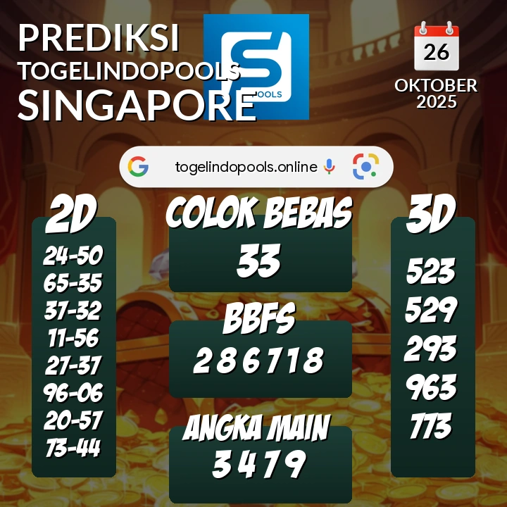 Prediksi togelindopools singapore: Minggu 26 Oktober 2025 Hari Ini (Analisis Data, Manfaat, Risiko, & Tips)