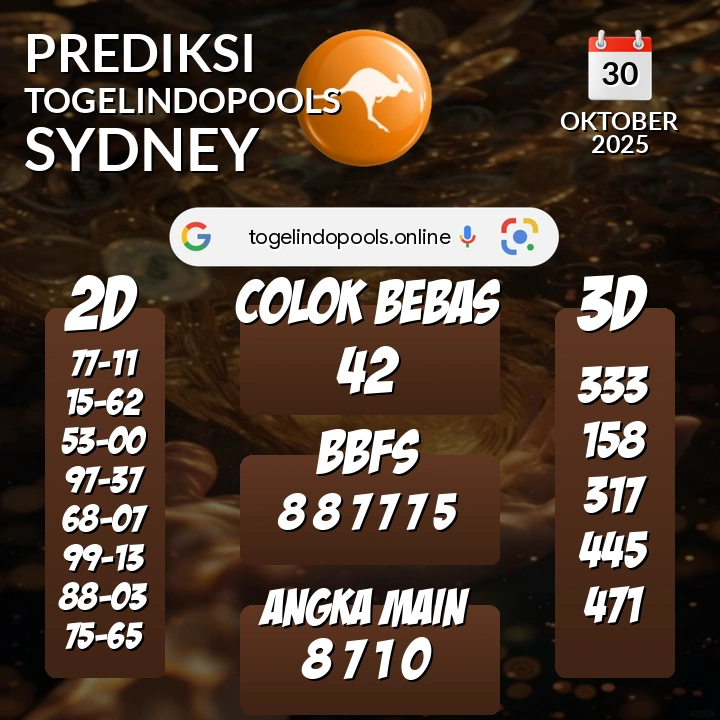 Prediksi togelindopools sydney: Kamis 30 Oktober 2025 Hari Ini (Analisis Data, Manfaat, Risiko, & Tips)