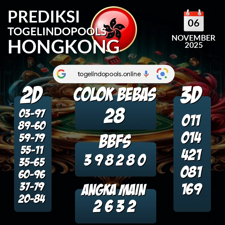 Prediksi togelindopools hongkong: Kamis 06 November 2025 Hari Ini (Analisis Data, Manfaat, Risiko, & Tips)