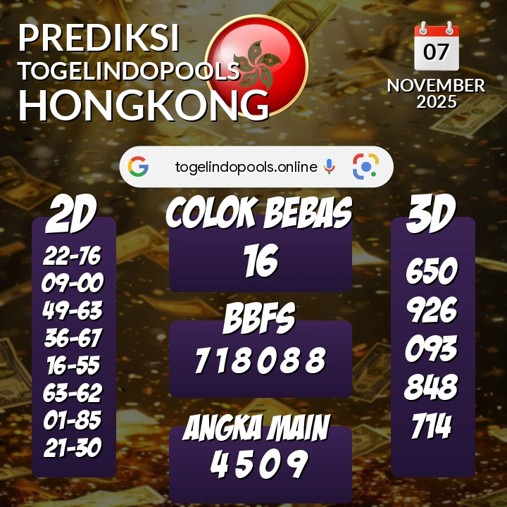 Prediksi togelindopools hongkong: Jumat 07 November 2025 Hari Ini (Analisis Data, Manfaat, Risiko, & Tips)