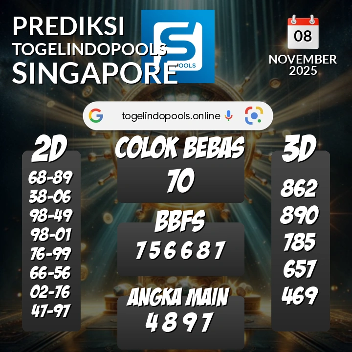 Prediksi togelindopools singapore: Sabtu 08 November 2025 Hari Ini (Analisis Data, Manfaat, Risiko, & Tips)