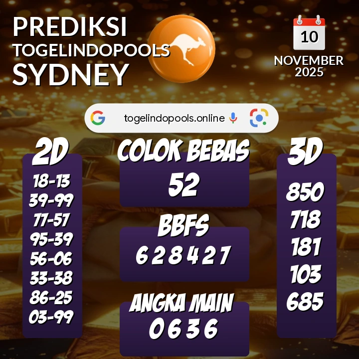 Prediksi togelindopools sydney: Senin 10 November 2025 Hari Ini (Analisis Data, Manfaat, Risiko, & Tips)
