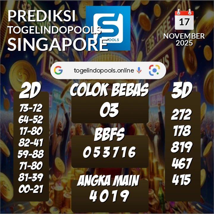 Prediksi togelindopools singapore: Senin 17 November 2025 Hari Ini (Analisis Data, Manfaat, Risiko, & Tips)