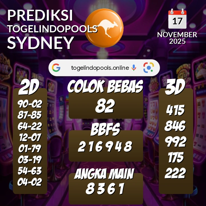 Prediksi togelindopools sydney: Senin 17 November 2025 Hari Ini (Analisis Data, Manfaat, Risiko, & Tips)