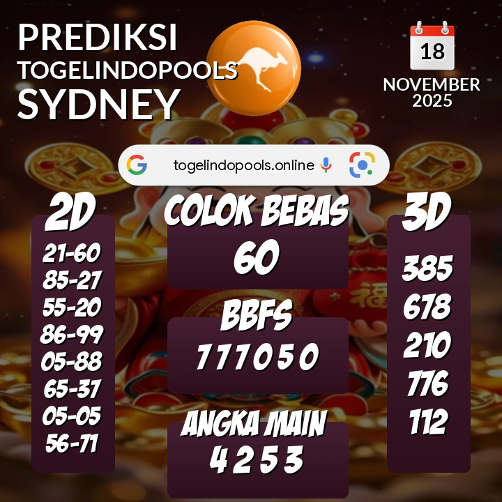 Prediksi togelindopools sydney: Selasa 18 November 2025 Hari Ini (Analisis Data, Manfaat, Risiko, & Tips)