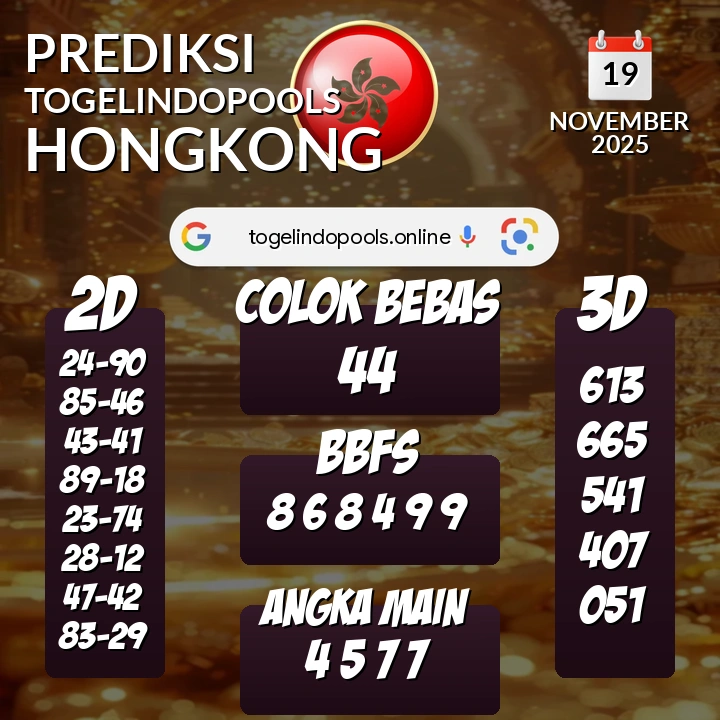 Prediksi togelindopools hongkong: Rabu 19 November 2025 Hari Ini (Analisis Data, Manfaat, Risiko, & Tips)