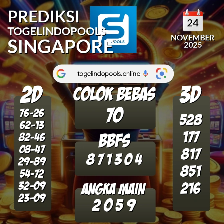 Prediksi togelindopools singapore: Senin 24 November 2025 Hari Ini (Analisis Data, Manfaat, Risiko, & Tips)