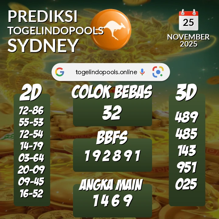 Prediksi togelindopools sydney: Selasa 25 November 2025 Hari Ini (Analisis Data, Manfaat, Risiko, & Tips)