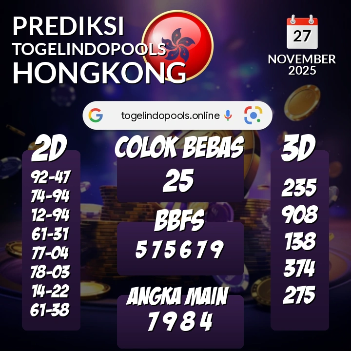Prediksi togelindopools hongkong: Kamis 27 November 2025 Hari Ini (Analisis Data, Manfaat, Risiko, & Tips)