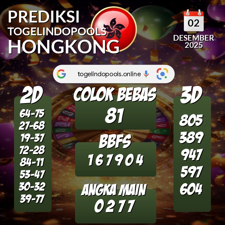 Prediksi togelindopools hongkong: Selasa 02 Desember 2025 Hari Ini (Analisis Data, Manfaat, Risiko, & Tips)