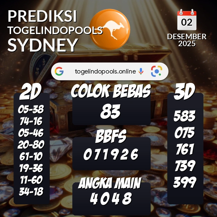 Prediksi togelindopools sydney: Selasa 02 Desember 2025 Hari Ini (Analisis Data, Manfaat, Risiko, & Tips)