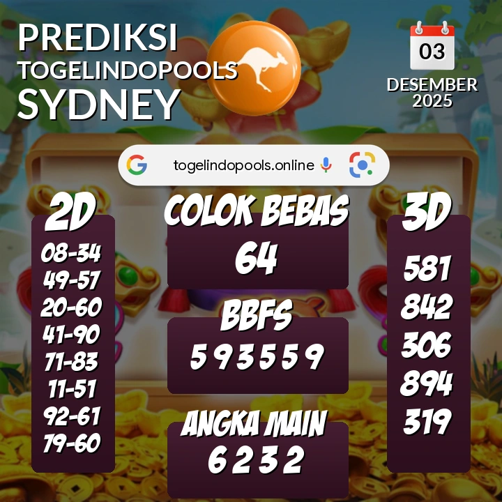 Prediksi togelindopools sydney: Rabu 03 Desember 2025 Hari Ini (Analisis Data, Manfaat, Risiko, & Tips)
