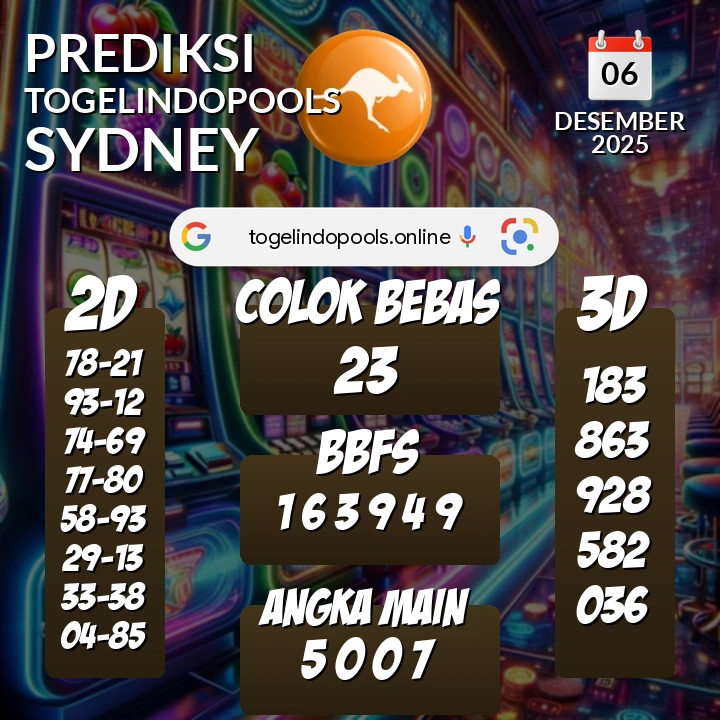 Prediksi togelindopools sydney: Sabtu 06 Desember 2025 Hari Ini (Analisis Data, Manfaat, Risiko, & Tips)
