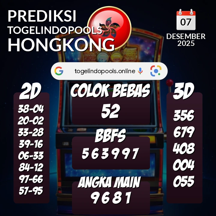 Prediksi togelindopools hongkong: Minggu 07 Desember 2025 Hari Ini (Analisis Data, Manfaat, Risiko, & Tips)