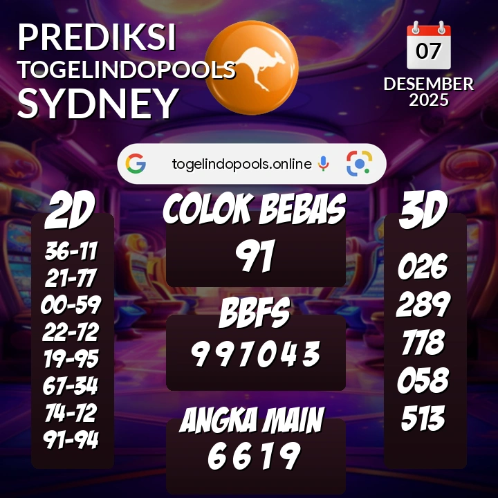 Prediksi togelindopools sydney: Minggu 07 Desember 2025 Hari Ini (Analisis Data, Manfaat, Risiko, & Tips)