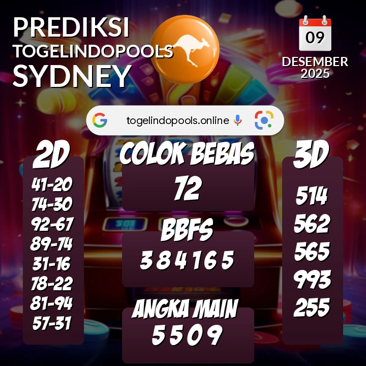Prediksi togelindopools sydney: Selasa 09 Desember 2025 Hari Ini (Analisis Data, Manfaat, Risiko, & Tips)