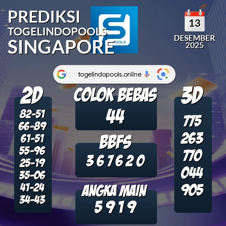 Prediksi togelindopools singapore: Sabtu 13 Desember 2025 Hari Ini (Analisis Data, Manfaat, Risiko, & Tips)