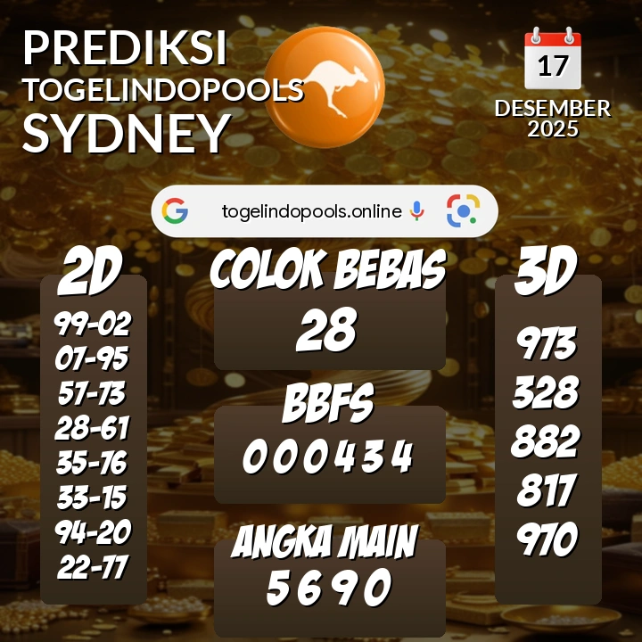 Prediksi togelindopools sydney: Rabu 17 Desember 2025 Hari Ini (Analisis Data, Manfaat, Risiko, & Tips)