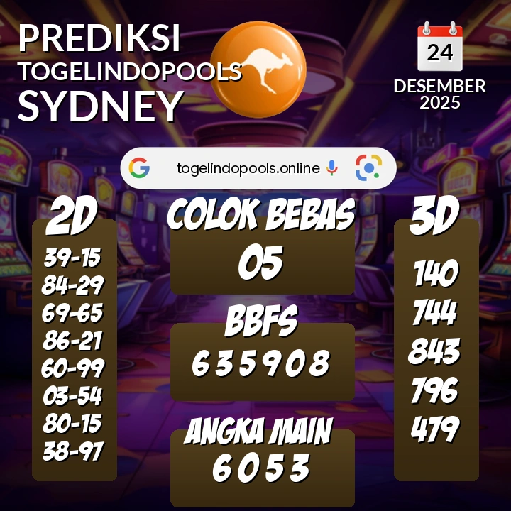 Prediksi togelindopools sydney: Rabu 24 Desember 2025 Hari Ini (Analisis Data, Manfaat, Risiko, & Tips)