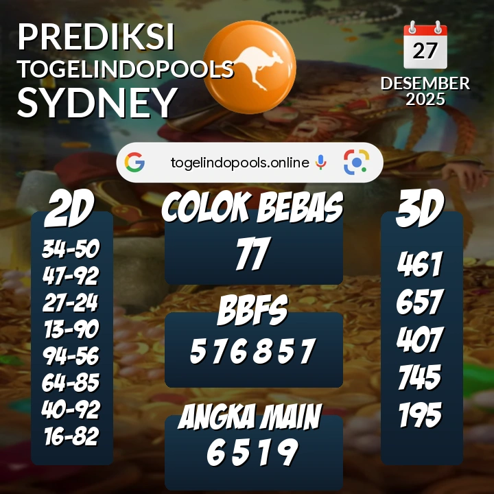 Prediksi togelindopools sydney: Sabtu 27 Desember 2025 Hari Ini (Analisis Data, Manfaat, Risiko, & Tips)