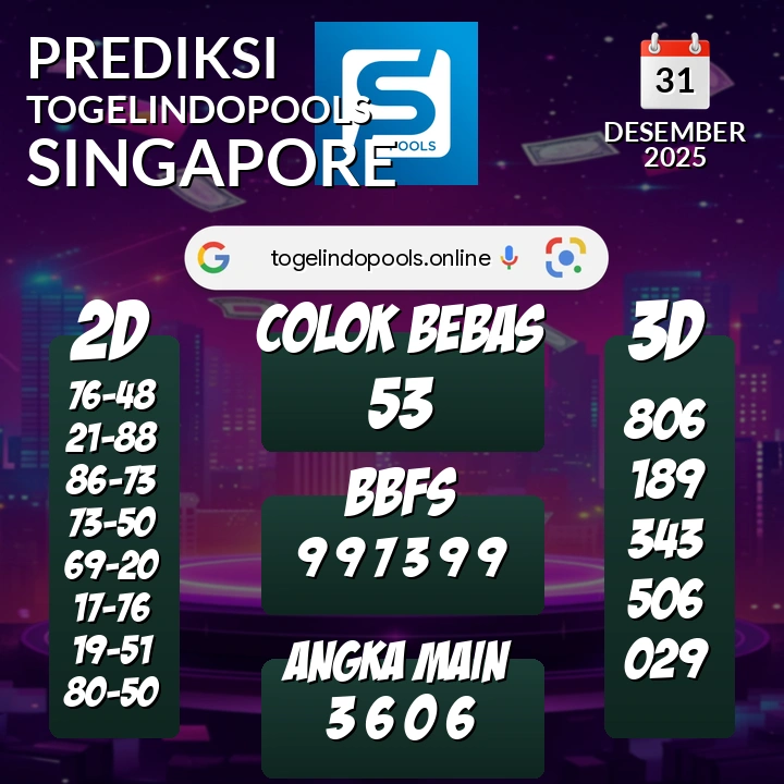 Prediksi togelindopools singapore: Rabu 31 Desember 2025 Hari Ini (Analisis Data, Manfaat, Risiko, & Tips)