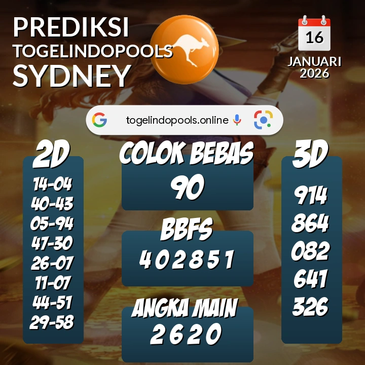 Prediksi togelindopools sydney: Jumat 16 Januari 2026 Hari Ini (Analisis Data, Manfaat, Risiko, & Tips)