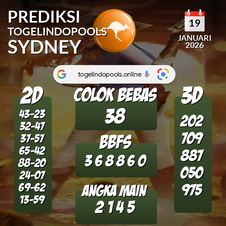 Prediksi togelindopools sydney: Senin 19 Januari 2026 Hari Ini (Analisis Data, Manfaat, Risiko, & Tips)