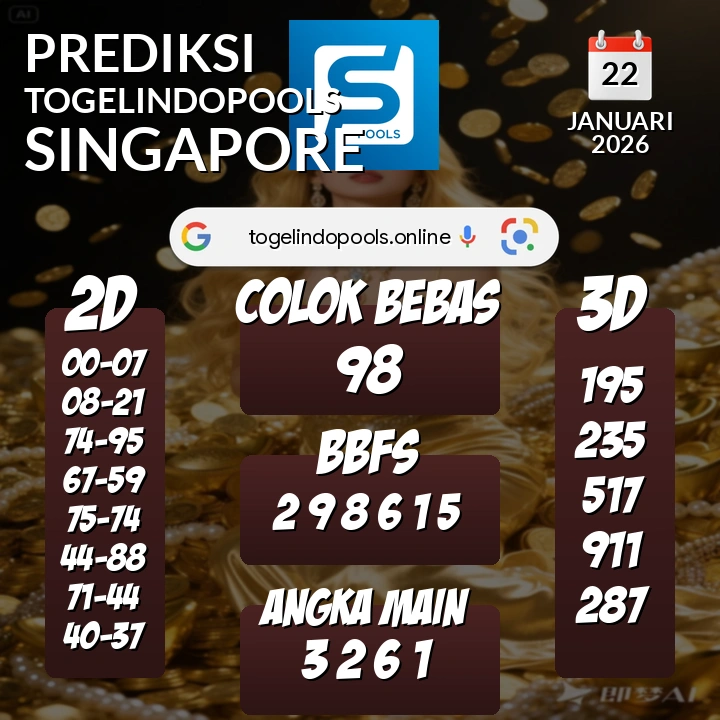 Prediksi togelindopools singapore: Kamis 22 Januari 2026 Hari Ini (Analisis Data, Manfaat, Risiko, & Tips)