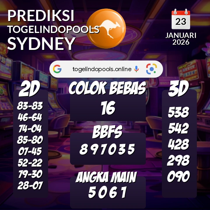Prediksi togelindopools sydney: Jumat 23 Januari 2026 Hari Ini (Analisis Data, Manfaat, Risiko, & Tips)