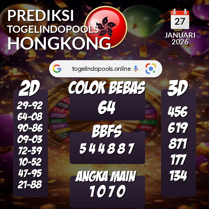 Prediksi togelindopools hongkong: Selasa 27 Januari 2026 Hari Ini (Analisis Data, Manfaat, Risiko, & Tips)