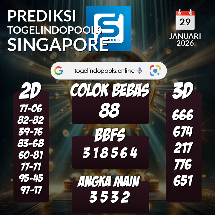 Prediksi togelindopools singapore: Kamis 29 Januari 2026 Hari Ini (Analisis Data, Manfaat, Risiko, & Tips)