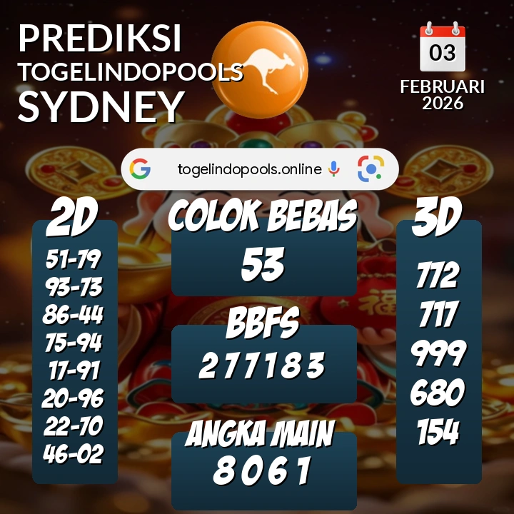 Prediksi togelindopools sydney: Selasa 03 Februari 2026 Hari Ini (Analisis Data, Manfaat, Risiko, & Tips)