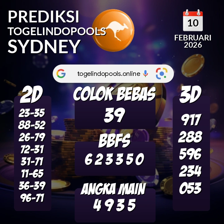 Prediksi togelindopools sydney: Selasa 10 Februari 2026 Hari Ini (Analisis Data, Manfaat, Risiko, & Tips)