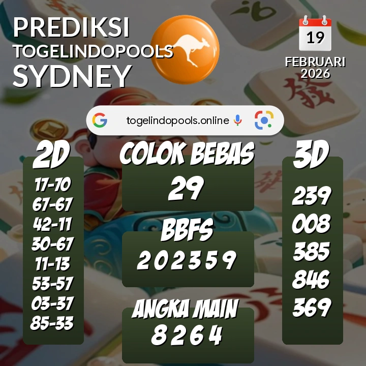Prediksi togelindopools sydney: Kamis 19 Februari 2026 Hari Ini (Analisis Data, Manfaat, Risiko, & Tips)