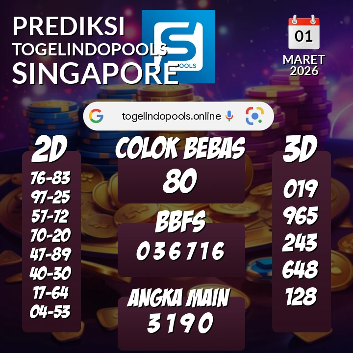 Prediksi togelindopools singapore: Minggu 01 Maret 2026 Hari Ini (Analisis Data, Manfaat, Risiko, & Tips)