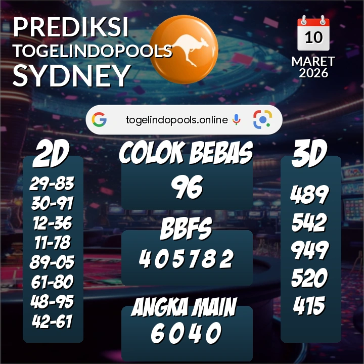 Prediksi togelindopools sydney: Selasa 10 Maret 2026 Hari Ini (Analisis Data, Manfaat, Risiko, & Tips)