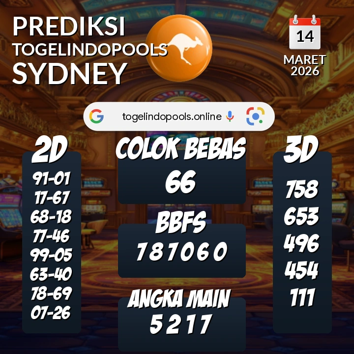Prediksi togelindopools sydney: Sabtu 14 Maret 2026 Hari Ini (Analisis Data, Manfaat, Risiko, & Tips)