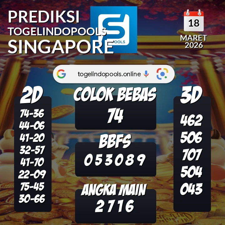 Prediksi togelindopools singapore: Rabu 18 Maret 2026 Hari Ini (Analisis Data, Manfaat, Risiko, & Tips)